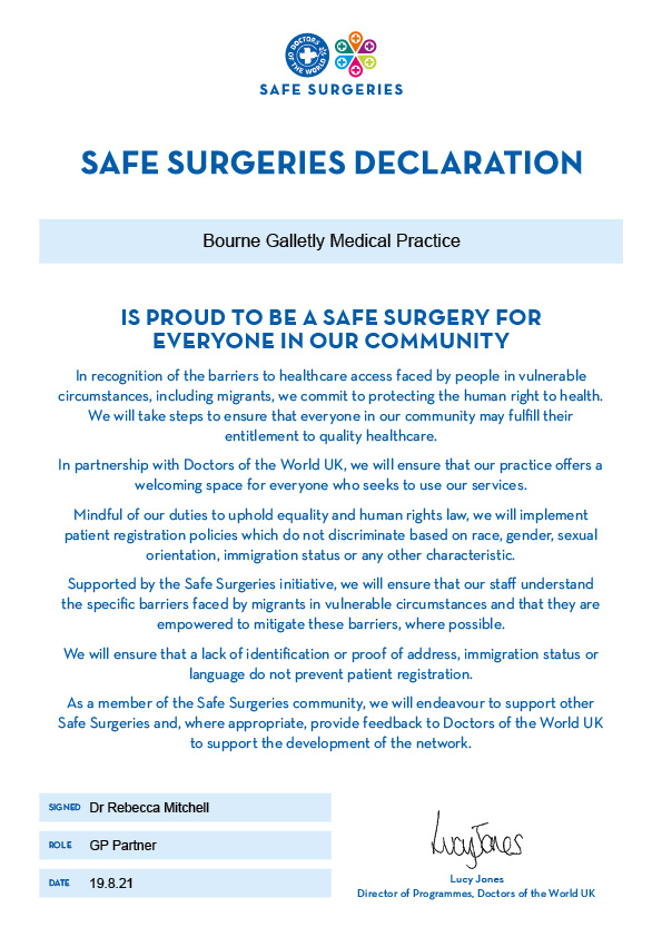 Safe Surgeries Declaration signed bgmp-1